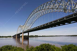 Hernando de Soto Bridge Spanning Mississippi River Arkansas Tennessee