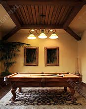 Modern pool game room