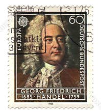 Old canceled german stamp