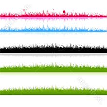 Different grass fields silhouette