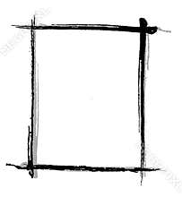 Black brush frame