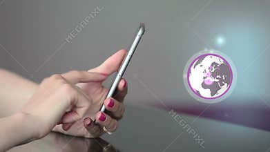 Online shopping on smartphone concept video