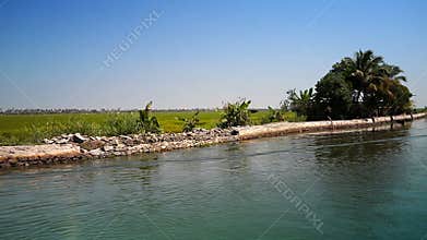 India. Houseboat on Kerala backwaters
