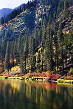 Fall Colors Wenatchee River Reflections