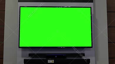 Display tv with green screen