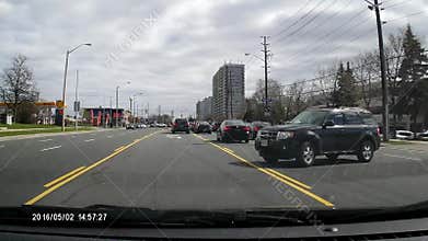 Avoiding car accident.