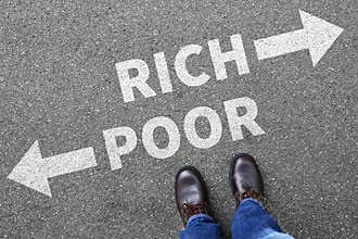 Poor rich poverty finances financial success successful money bu