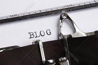 BLOG written on typewriter