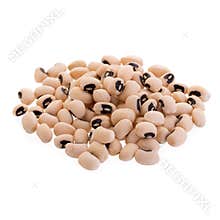 Black-eyed peas isolated on a white background
