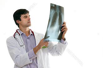 Doctor with Chest X-ray