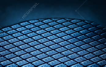 Detail of Silicon Wafer Containing Microchips