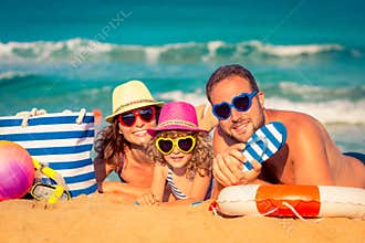 Family at the beach