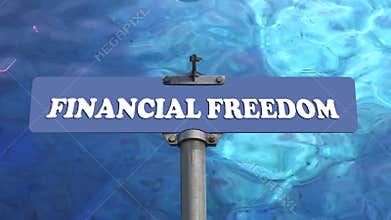Financial freedom road sign