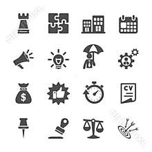 Business concept icon set, vector eps10