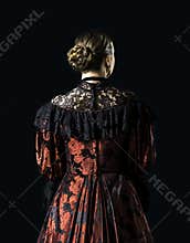 Woman in a vintage dress