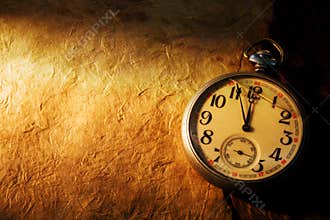 Old Clock and paper