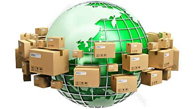 Global shipping and ecology concept