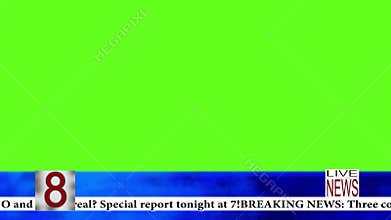 TV Live News With Ticker Graphic-Loopable