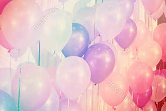 Pastel color balloons