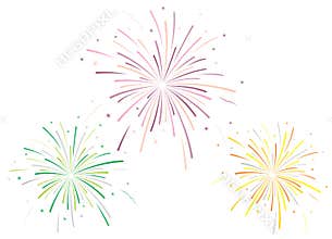 Vector illustration of fireworks