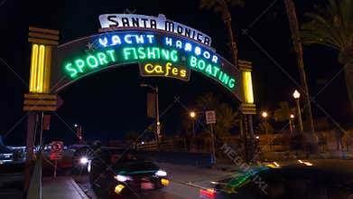 Santa Monica Pier, California time lapse