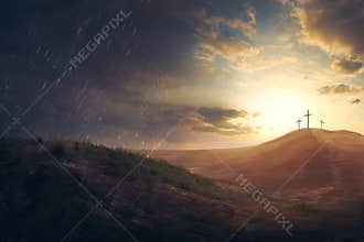 Crosses in the desert