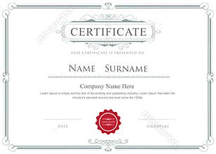 Certificate border vector elegant flourishes template