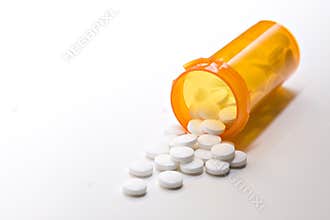 Aspirin medicine with bottle