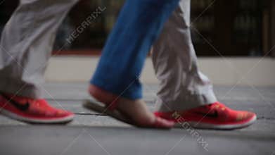 Crowd of people walking the streets. Istanbul/Taksim/Istiklal/April/2016