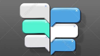 Speech bubbles animation motion graphic for presentation templete. style 4