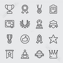 Award line icon