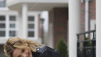Young woman talking on mobile phone
