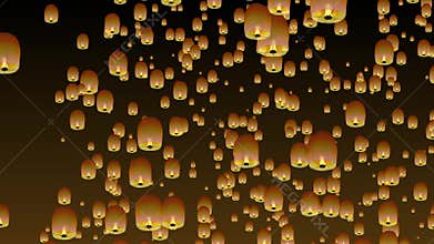 Chinese sky lanterns.