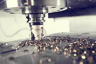 Industrial metalworking cutting process by milling cutter
