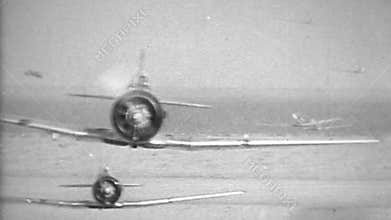 WW2 - Plane Flies Past And POV Bombing
