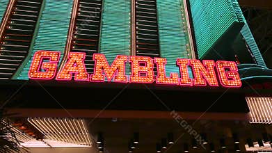 Illuminated gambling sign