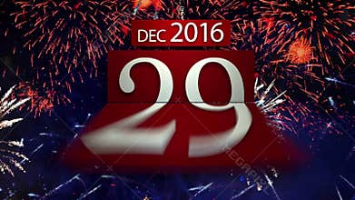 New year 2017 Countdown with fireworks
