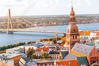 Riga cityscape view