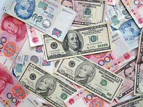 Bank notes background