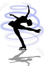 Figure Skater Layback Spin/ai