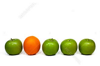 Orange and apples