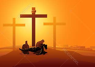 Jesus is taken down from the cross