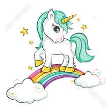 Cute little magical unicorn.