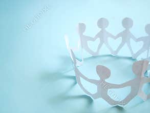 Community of people holding on hands