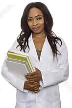 Female Student of STEM Subjects with Books
