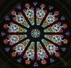An Interior View of a Rose Window, or Catherine Window