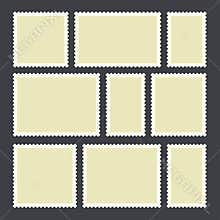 Blank postage stamp