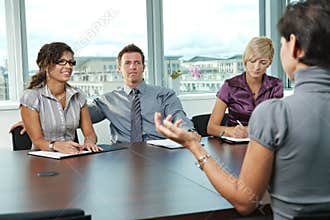 Business people at job interview