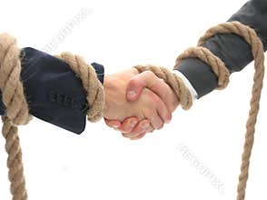 Closeup .the handshake business partners.