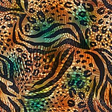 Abstract geometric seamless pattern with animal print. Trendy hand drawn textures.